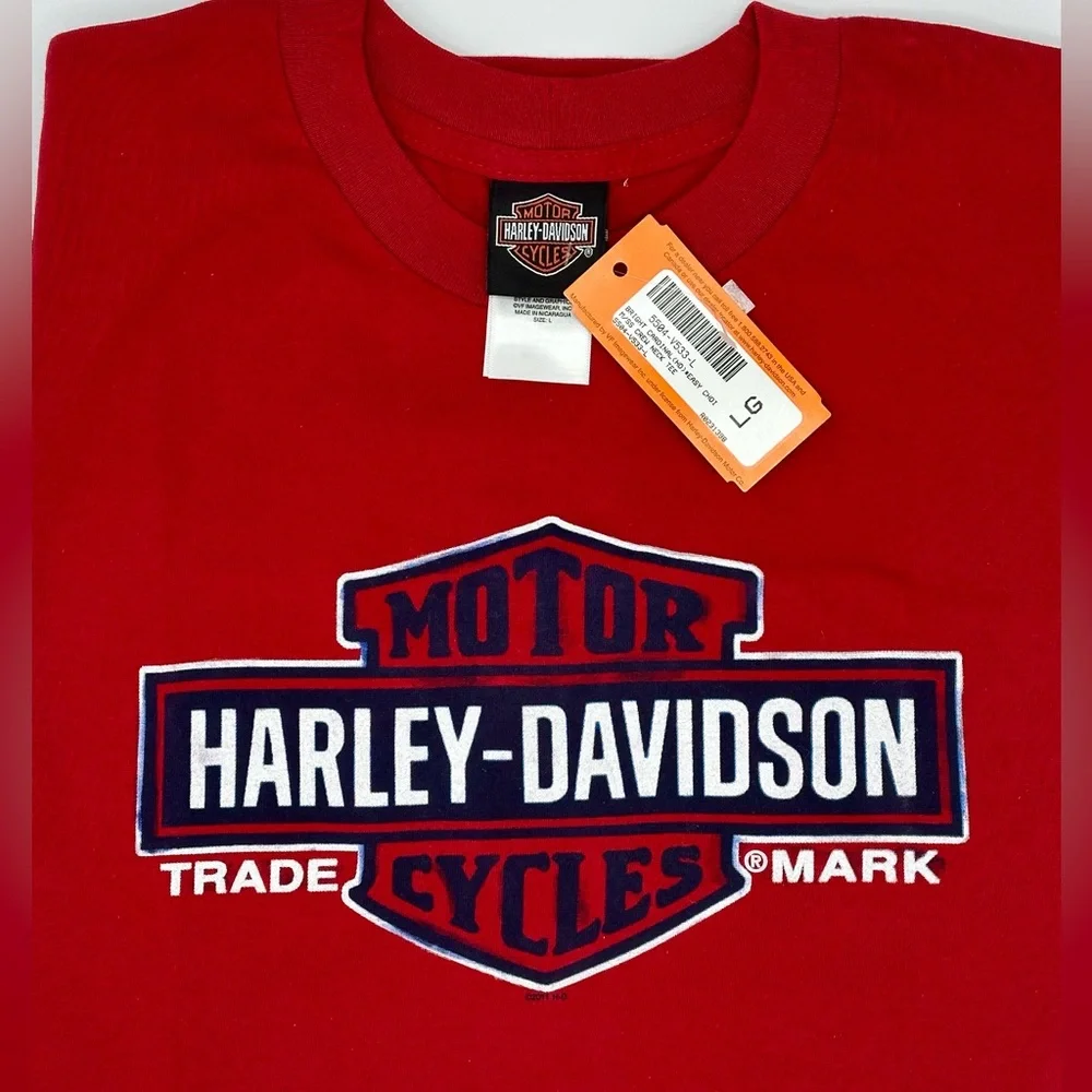 NWT Harley-Davidson of Pikeville Kentucky - Large- Red-  T- shirt Retired Dealer